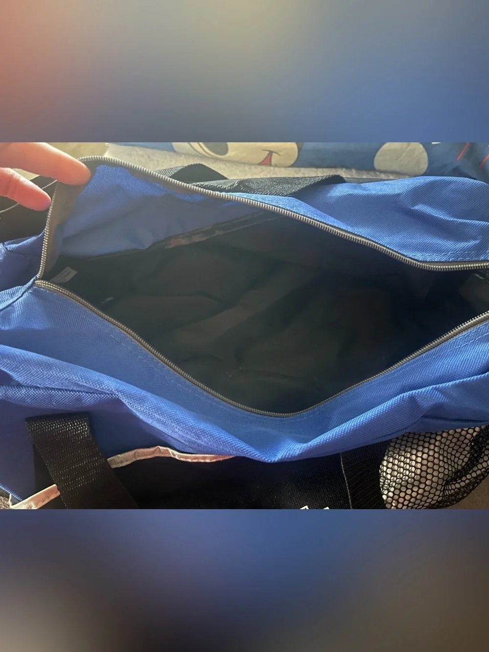 Lowe's Blue and Black Duffel Bag